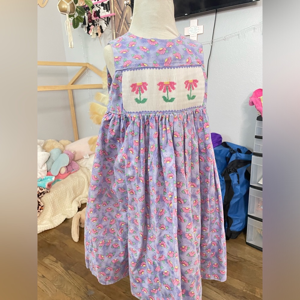 Smocked flower dress